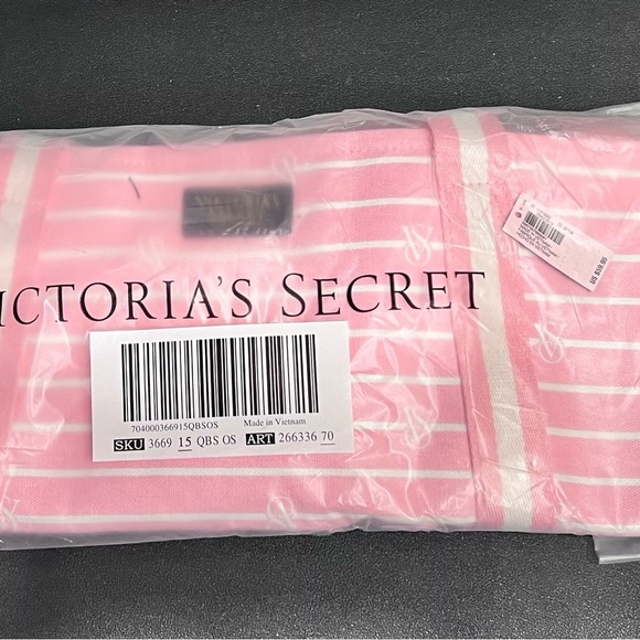 Victoria’s Secret Stripe Pink Tote - Picture 5 of 7